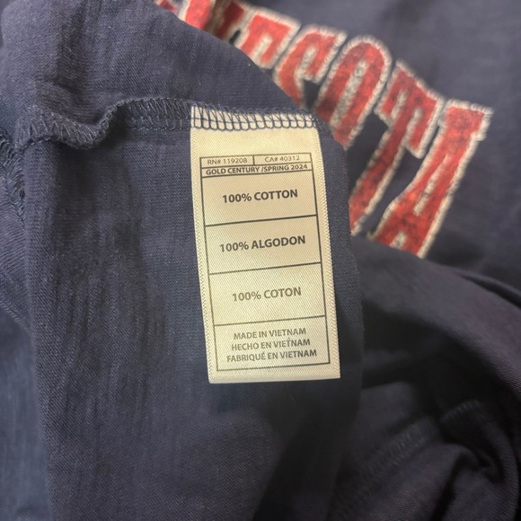 Mitchell And Ness MLB Arched Logo Slub Long Sleeve Twins Shirt Men's Small - Picture 8 of 11